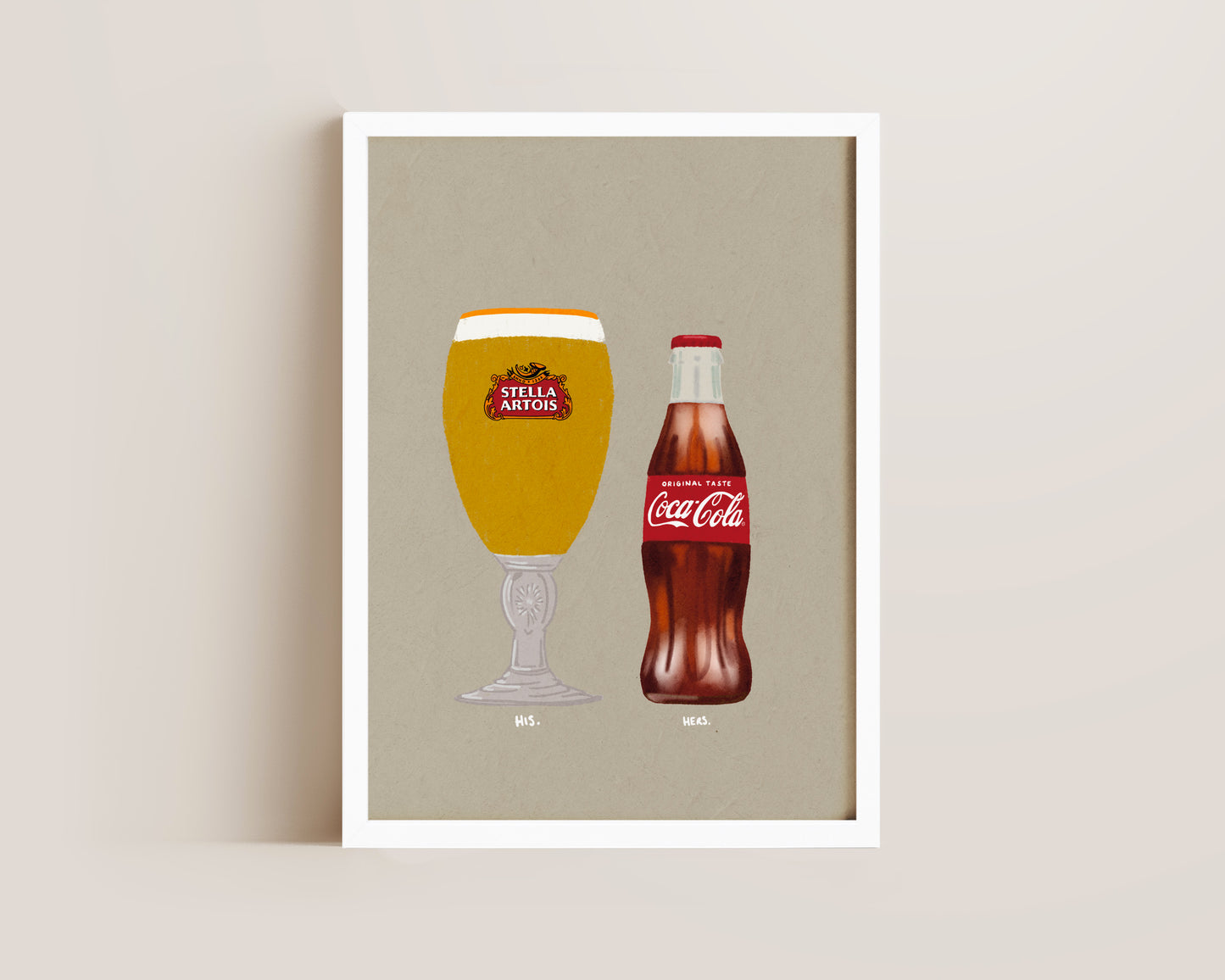 Stella & Coke Bottle Print