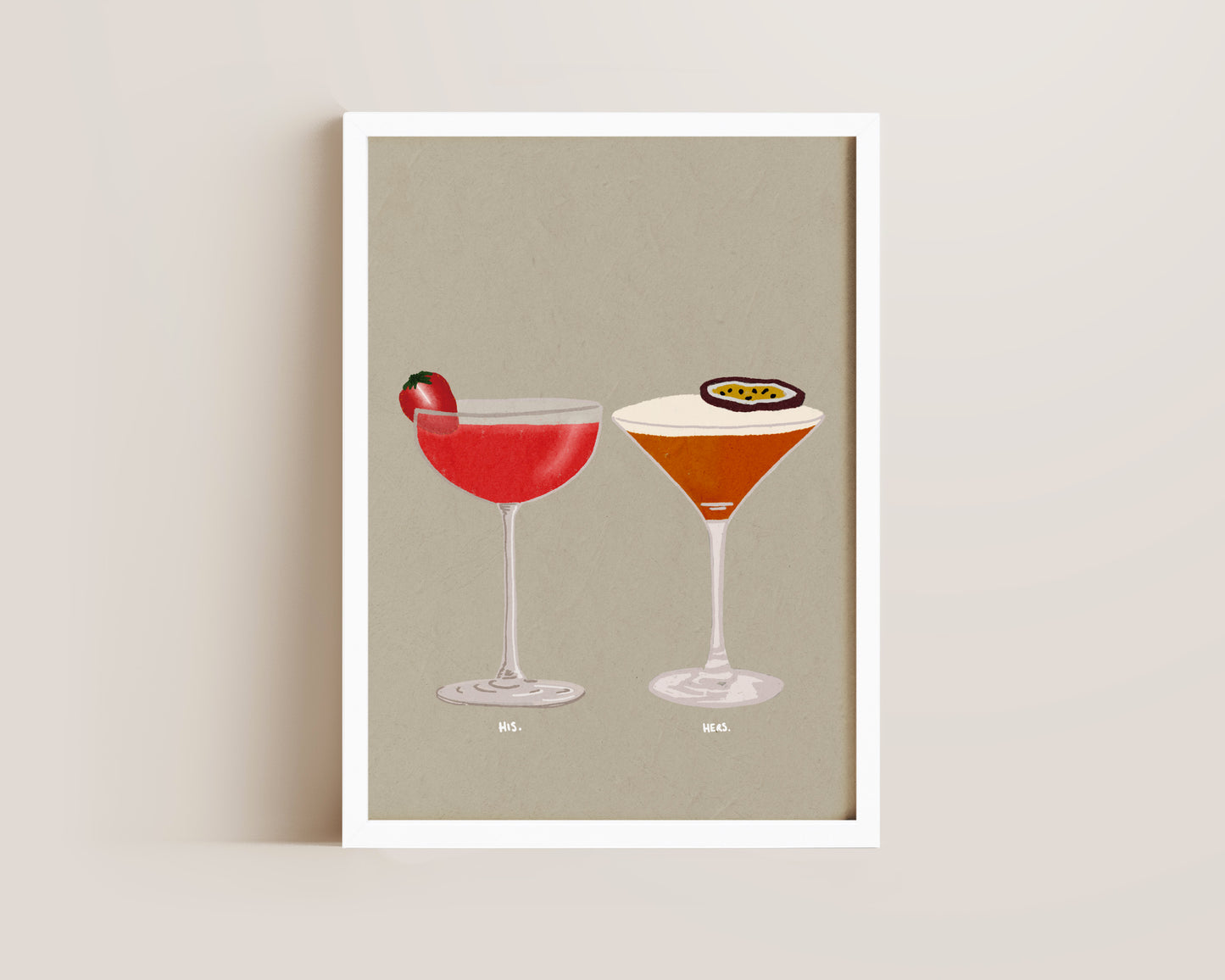Strawberry Daiquiri & Pornstar Martini Print