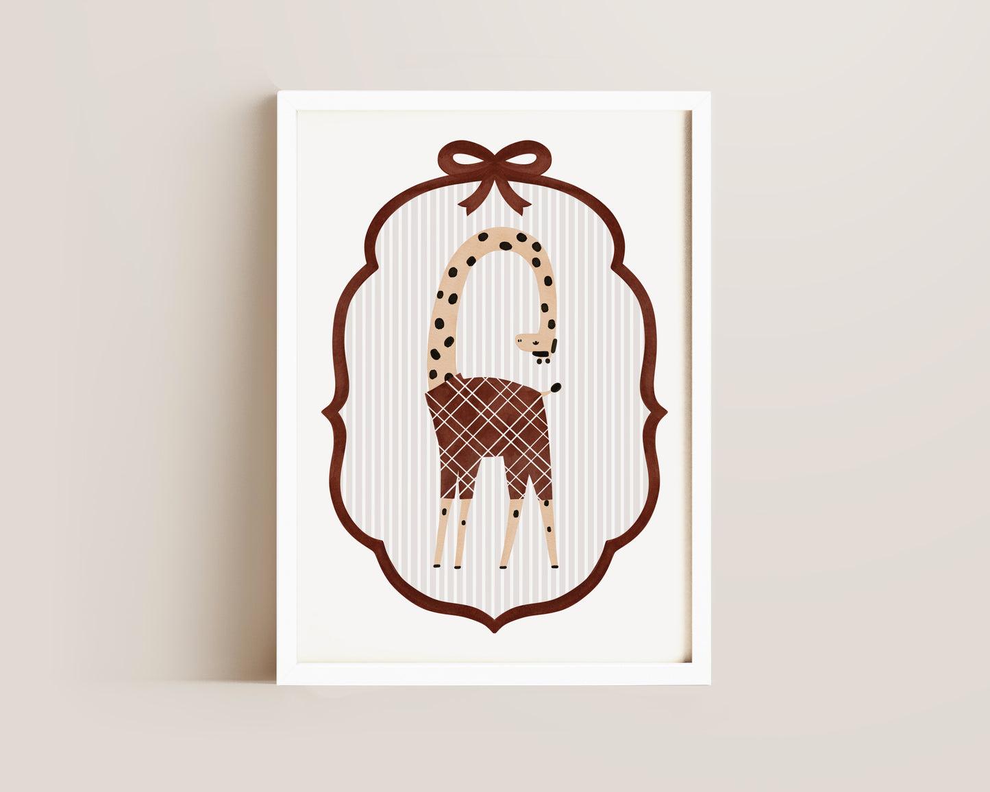 Ribboned Giraffe Print