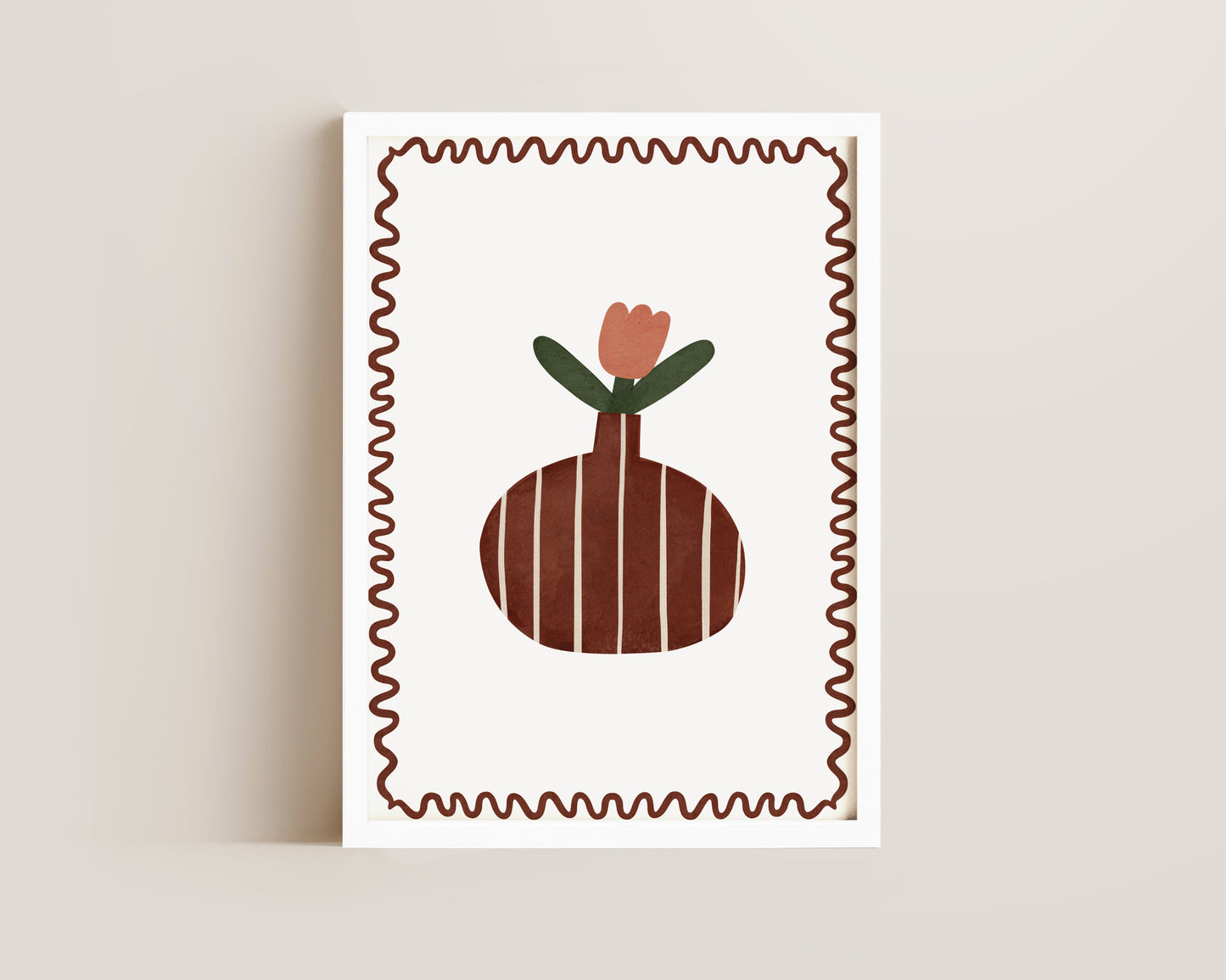 Striped Vase Print