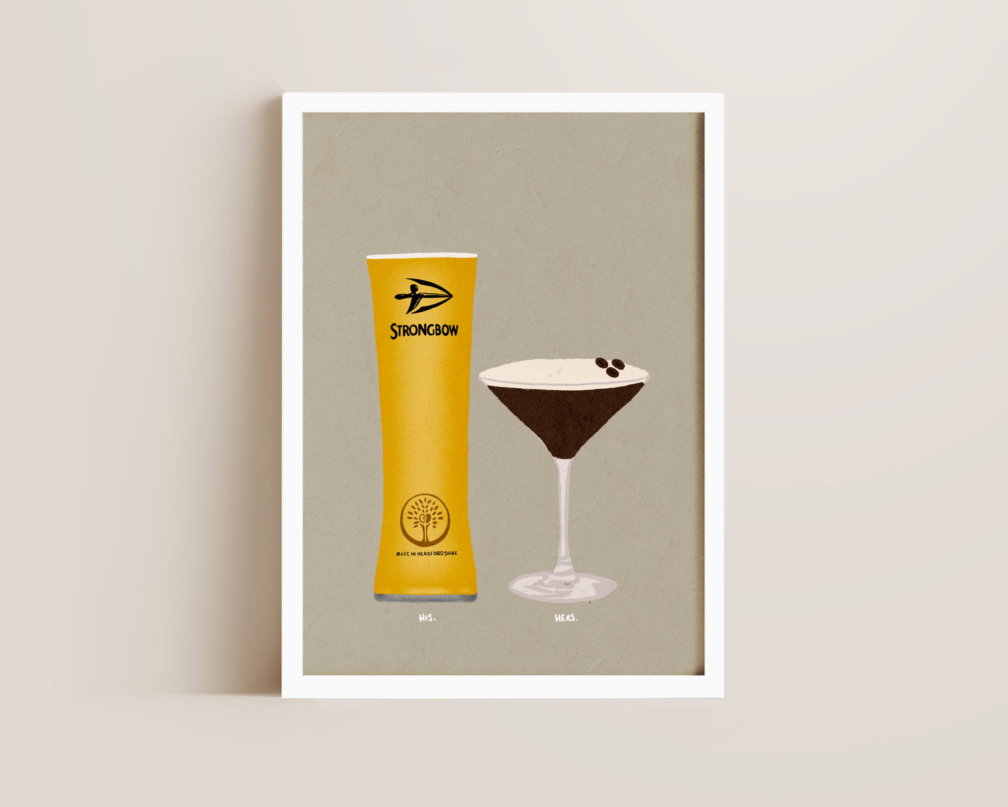 Strongbow Pint & Espresso Martini Print