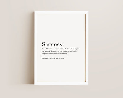Success Definition Print