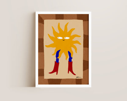Sun Cowgirl Print