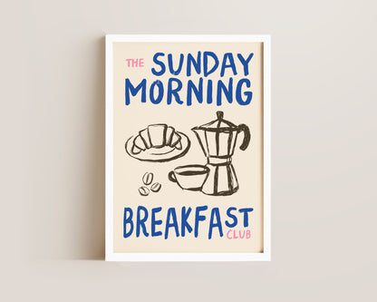 Sunday Morning Breakfast Club Blue Print