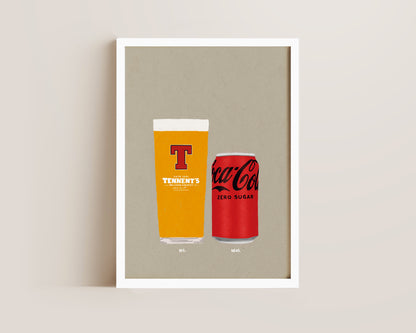 Tennent's & Coke Zero Print