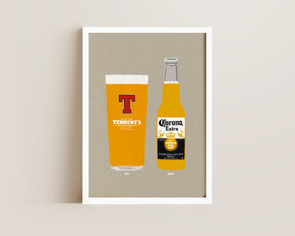 Tennent's & Corona Print