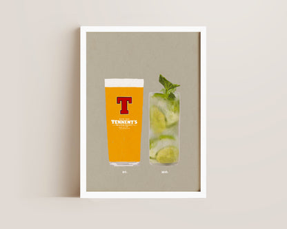 Tennent's & Mojito Print