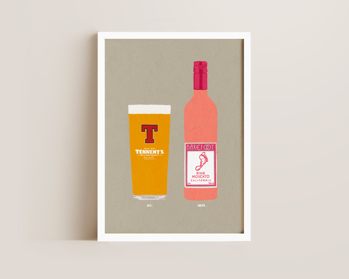 Tennent's & Pink Moscato Print
