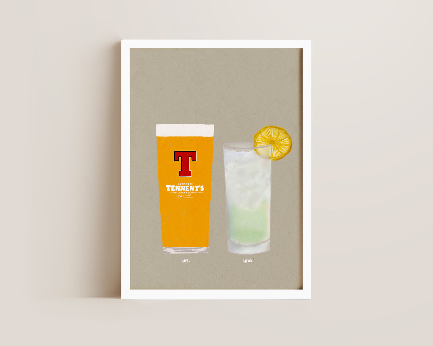 Tennent's & Vodka Lemon and Lime Print