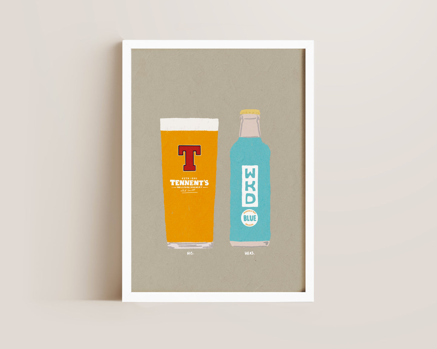 Tennent's & Blue WKD Print