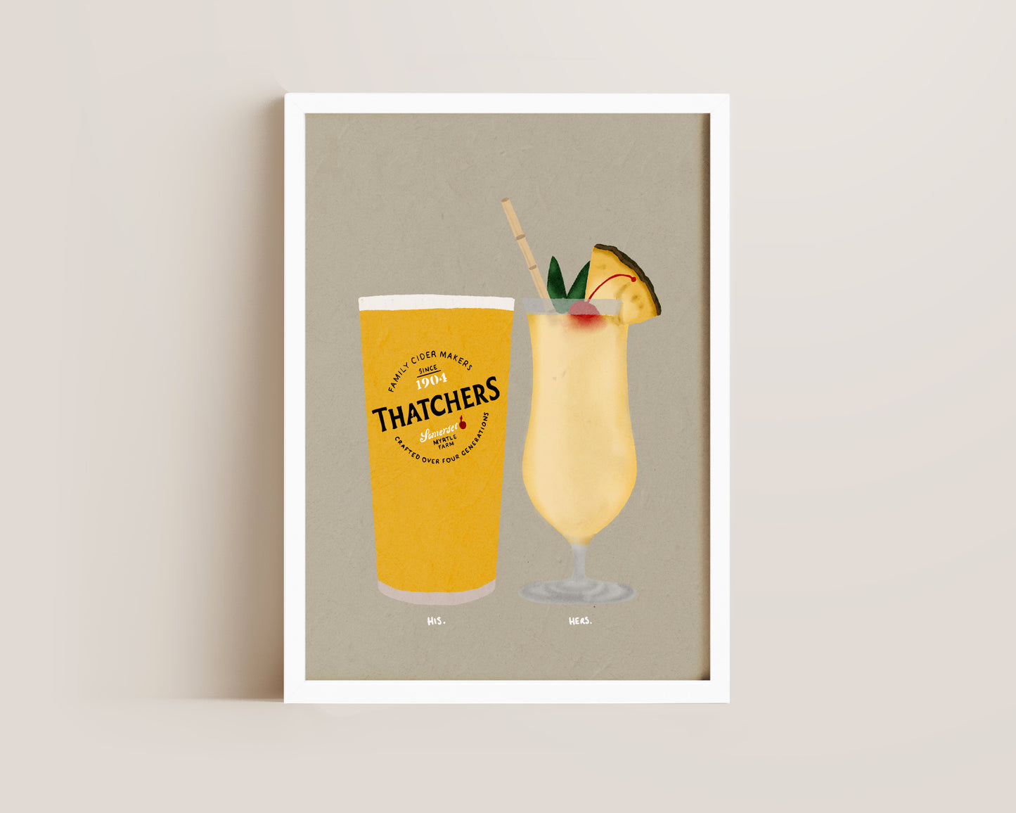 Thatchers & Pina Colada Print