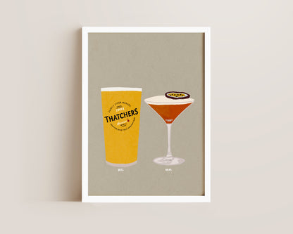 Thatchers & Pornstar Martini Print