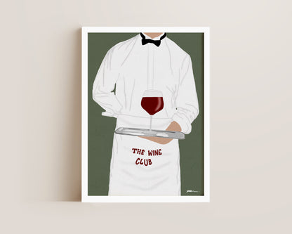 Wine Club Waiter Print