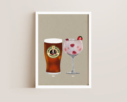 Timothy Taylor's & Pink Gin Print