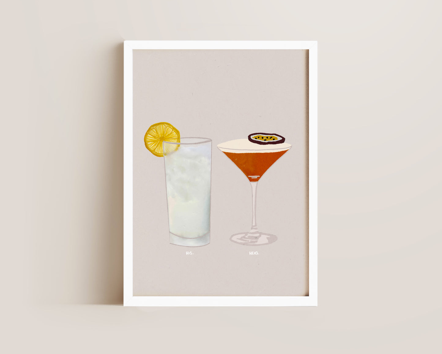 Vodka Lemonade & Pornstar Martini Print