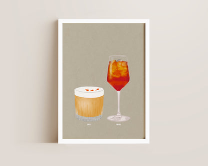 Whisky Sour & Aperol Spritz Print