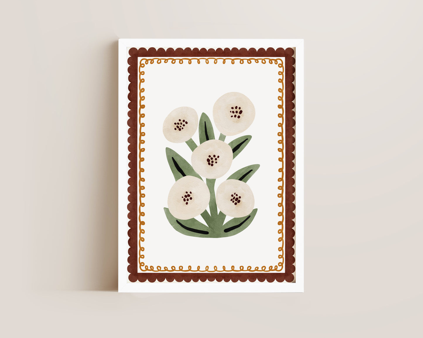White Flowers Print