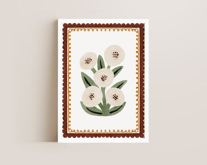 White Flowers Print