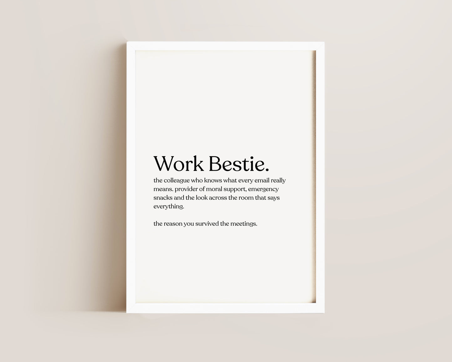Work Bestie Definition Print