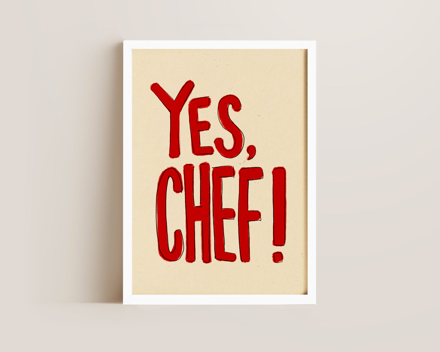 Yes Chef Red Print
