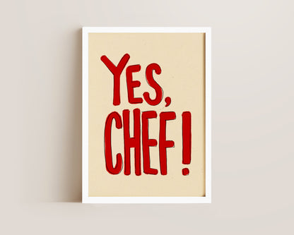 Yes Chef Red Print