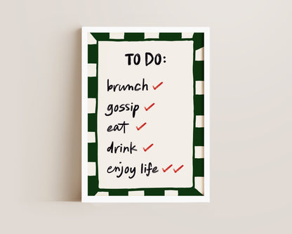 To Do List Wall Art Print