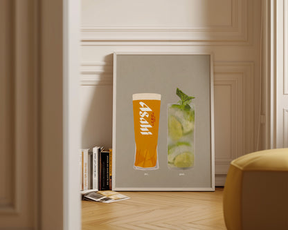 Asahi & Mojito Print