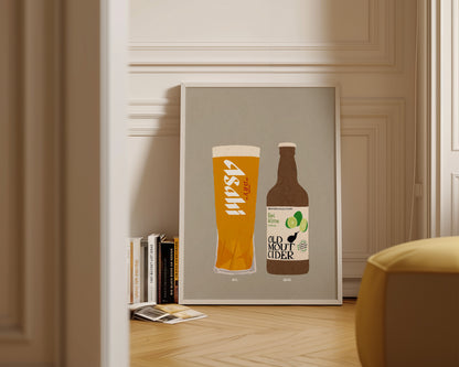 Asahi & Old Mout Kiwi & Lime Print