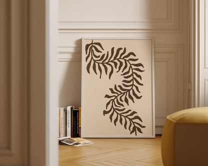 Brown Vines Oil Pastel