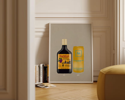 Buckfast & AU Blue Raspberry Can Print