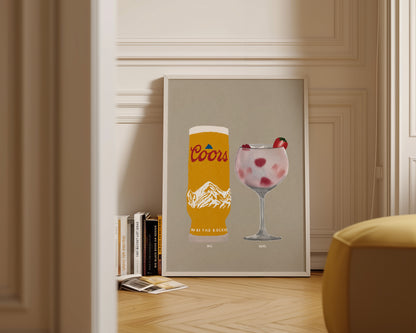 Coors & Pink Gin Print