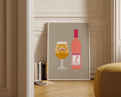 Cruzcampo & Pink Moscato Print