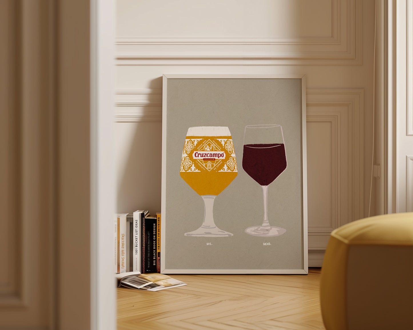 Cruzcampo & Red Wine Print