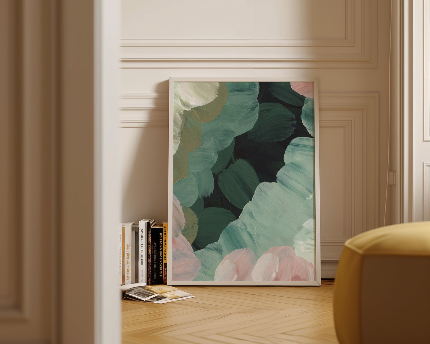 Forest Green & Pink No. 1 Print