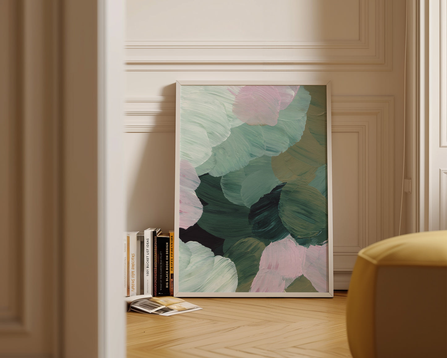 Forest Green & Pink No. 2 Print
