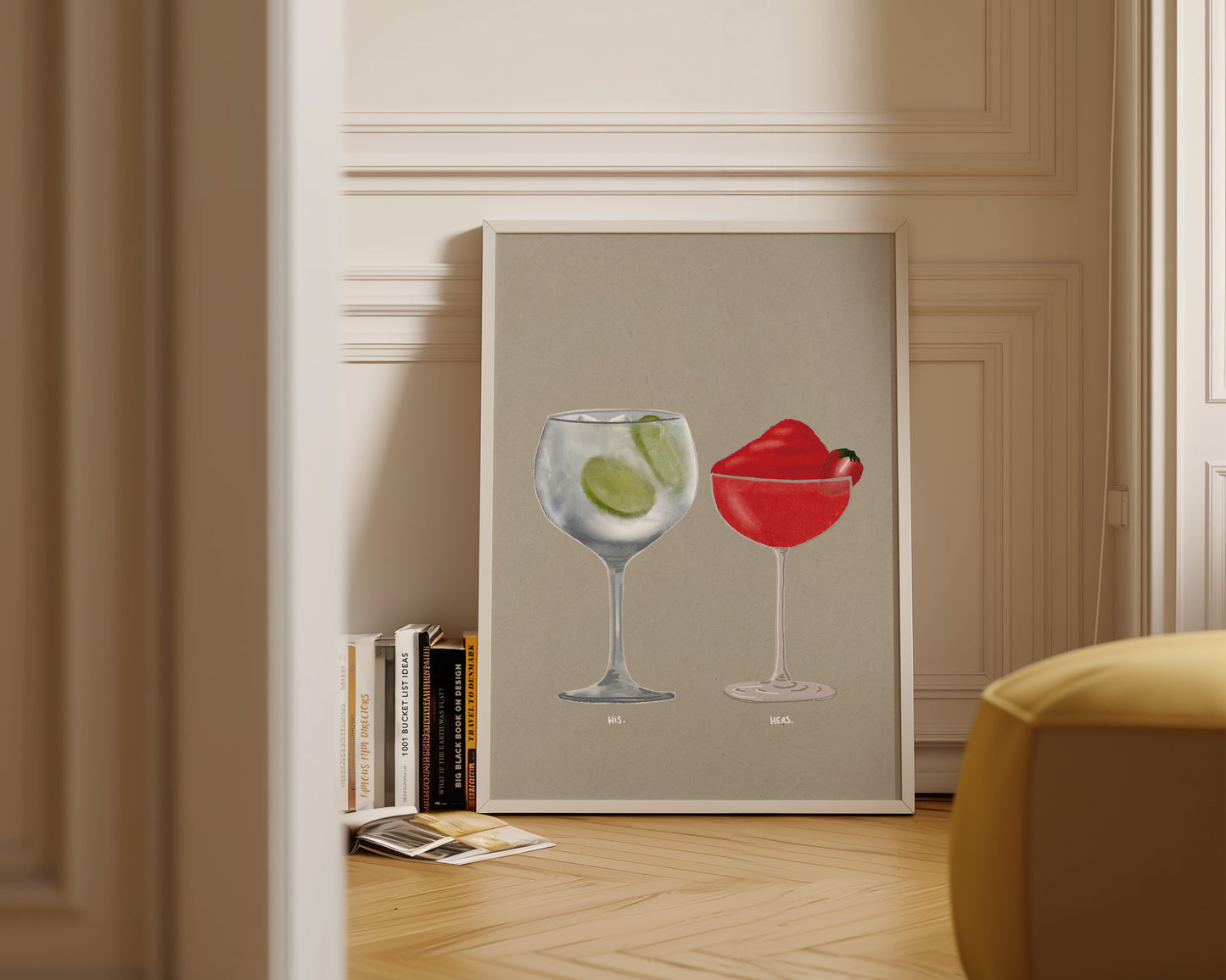 Gin & Tonic & Frozen Strawberry Daiquiri Print