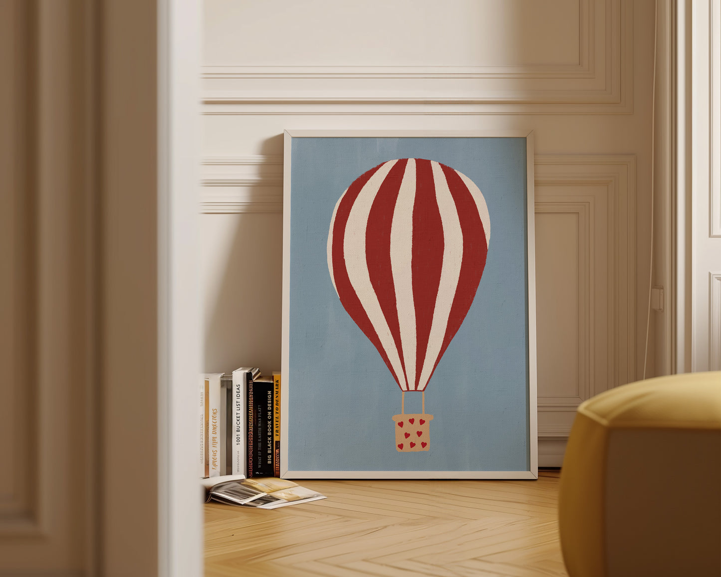 Heart Air Balloon Print