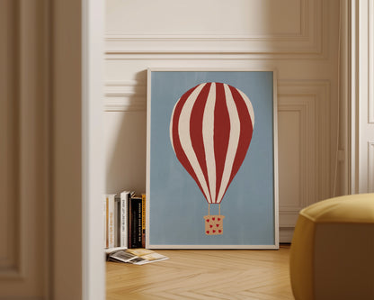 Heart Air Balloon Print