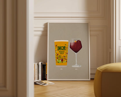 Inch's & Sangria Print