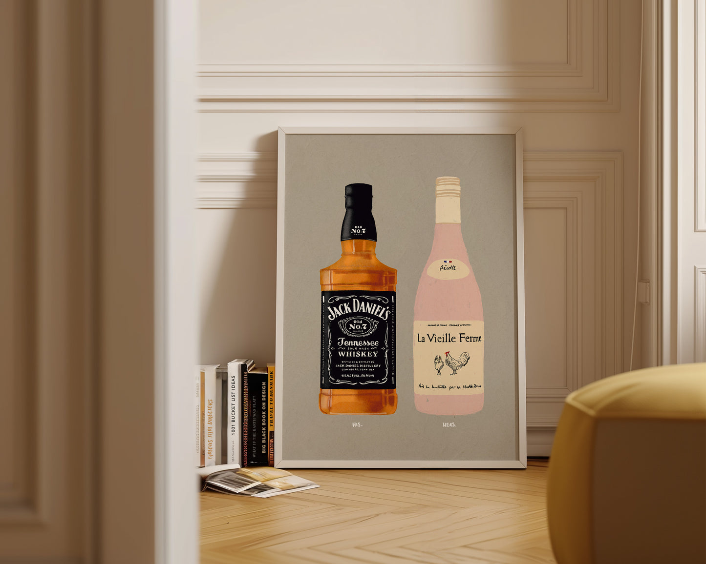 Jack Daniel's & Chicken Wine Print