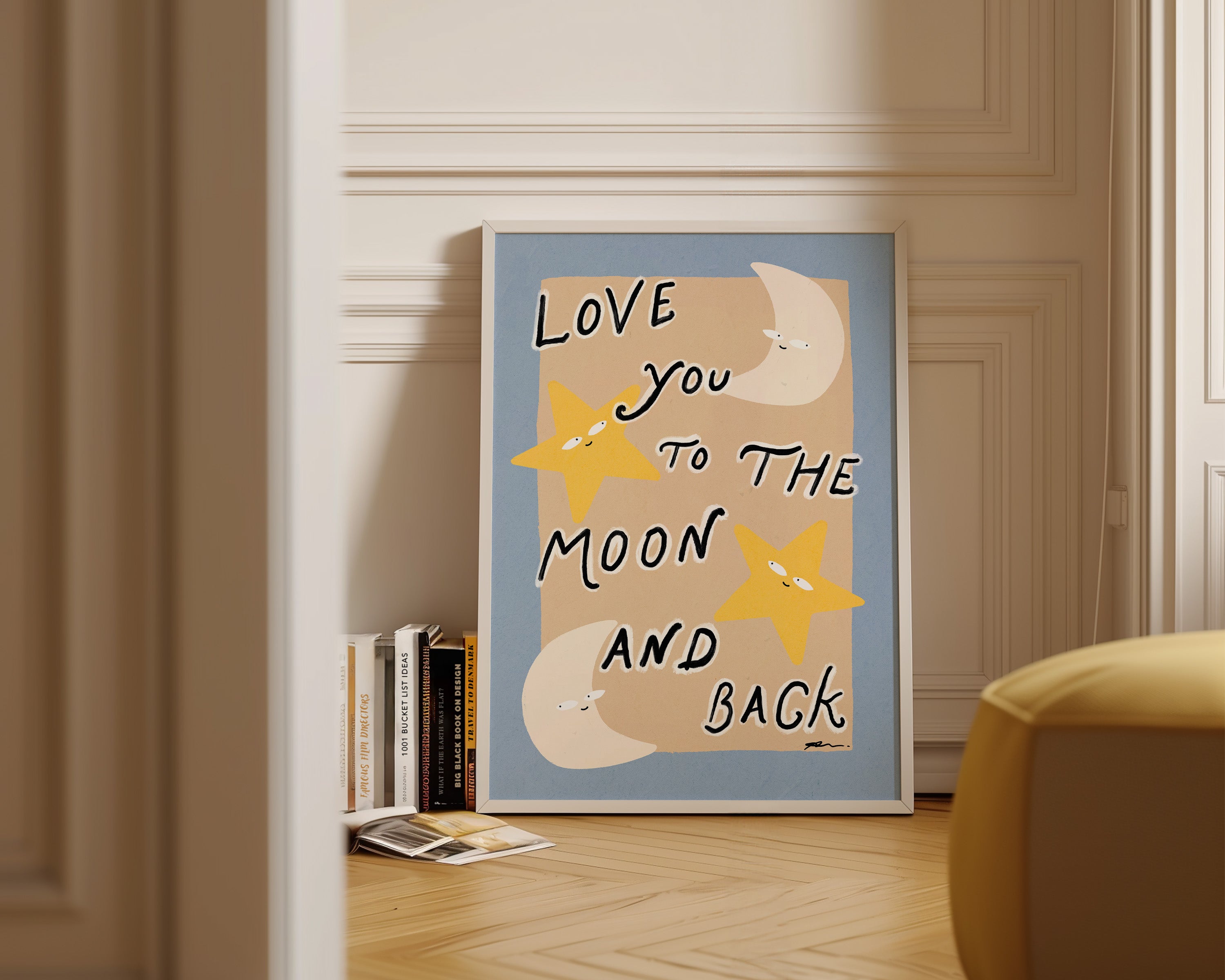 Love You To The Moon And Back Boho Nursery Art Print – Alluvion
