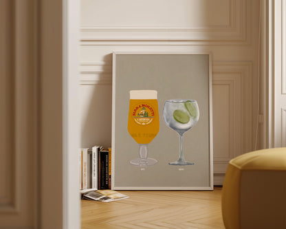 Moretti & Gin & Tonic Print
