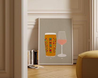 Neck Oil & Pale Rose Print