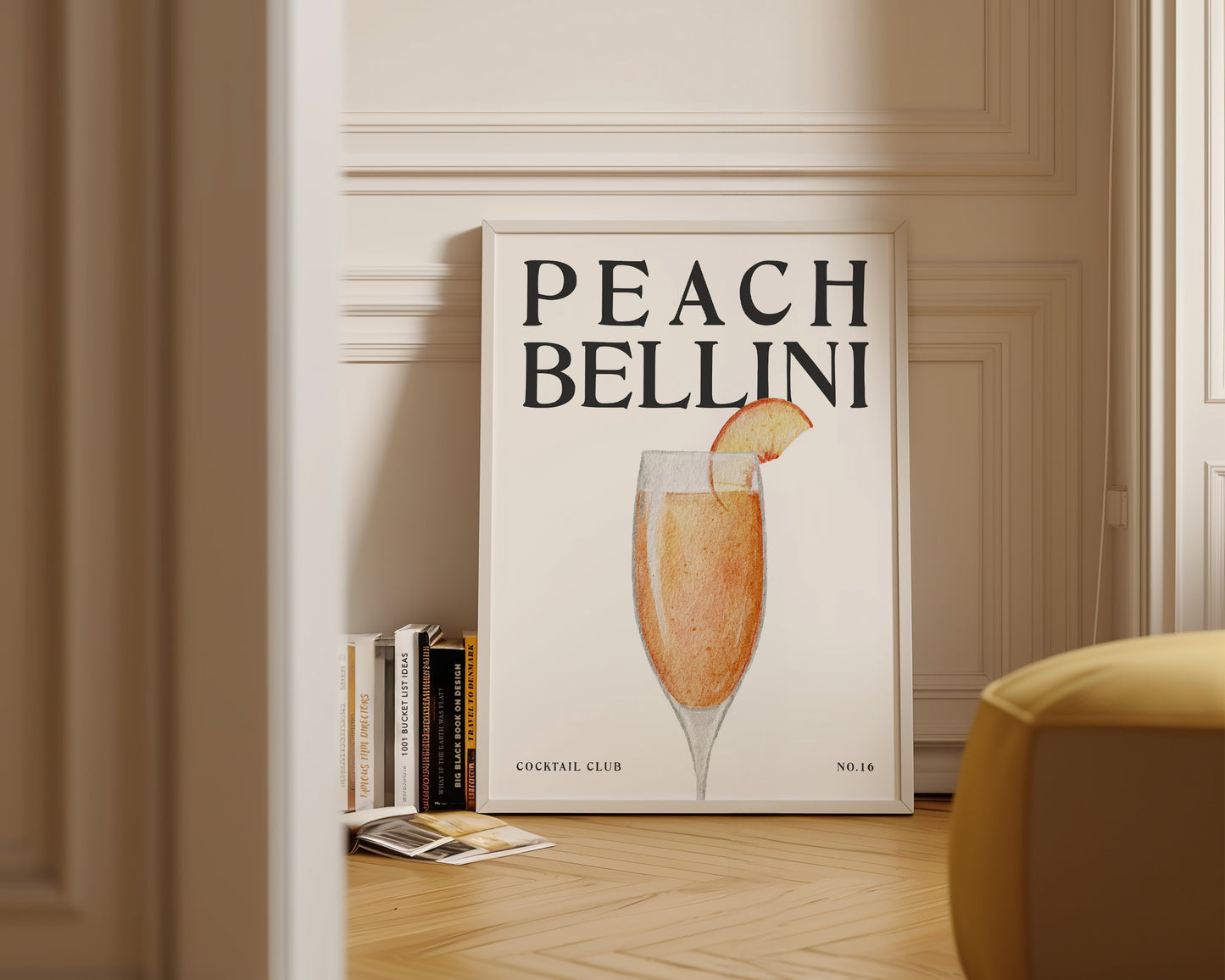 Peach Bellini Cocktail Print