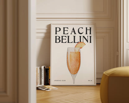 Peach Bellini Cocktail Print