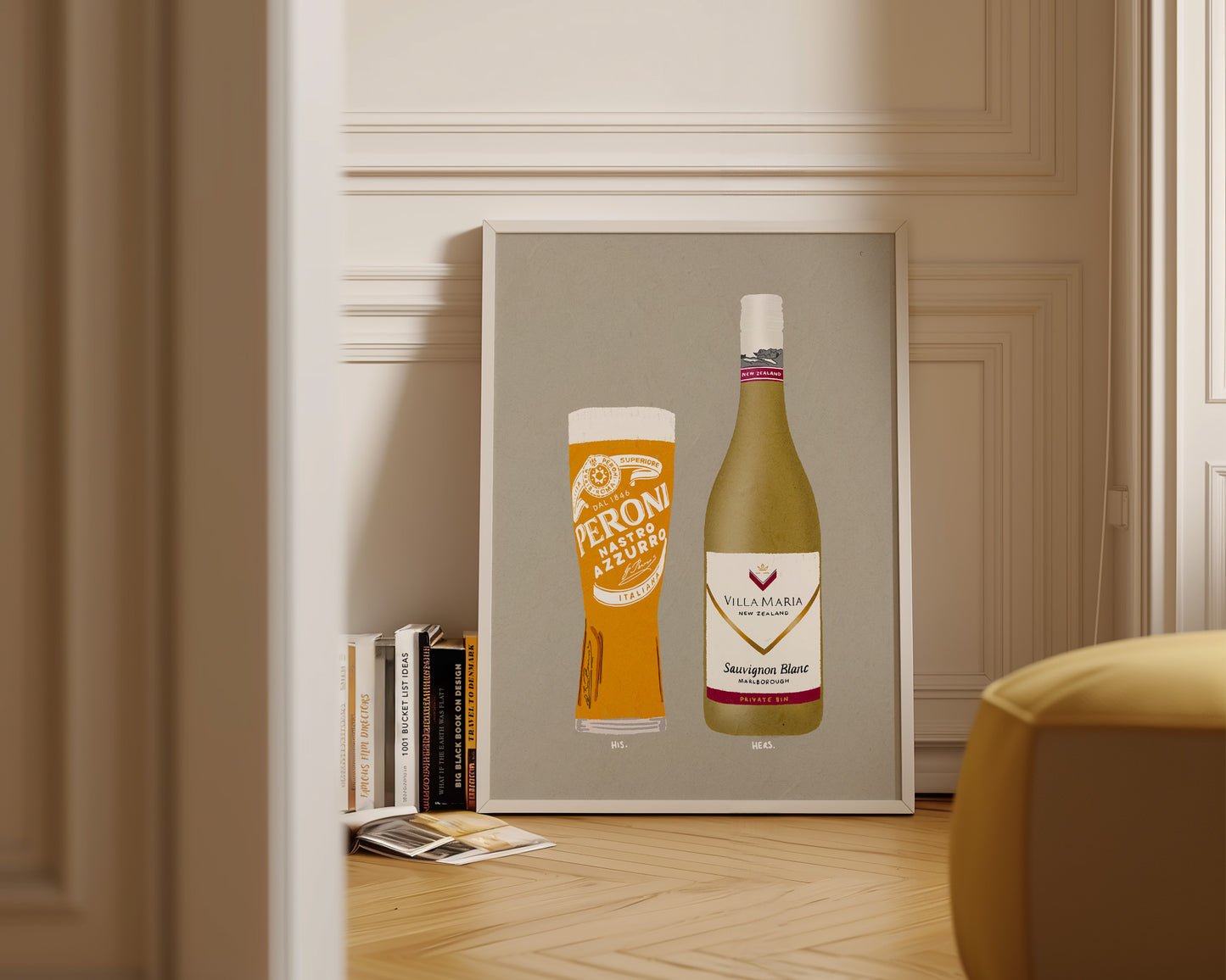 Peroni & Villa Maria Sauvignon Print