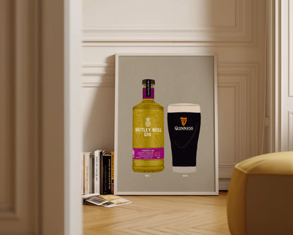 Whitley Neill Pineapple & Guinness Print