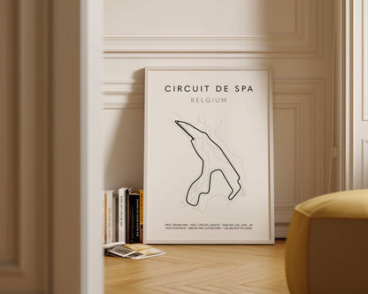 F1 Belgium Spa Track Print