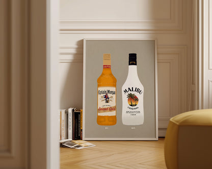 Spiced Rum & Malibu Print