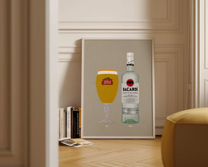 Stella & Bacardi Rum Print